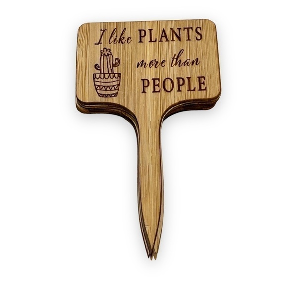 7-Pack Bamboo Engraved Funny Plant Markers - Picture 4 of 10
